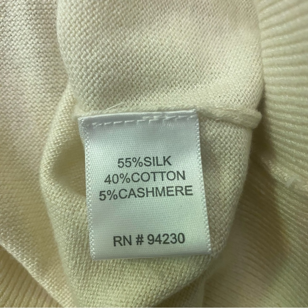 Paul Fredrick Men's Beige Crewneck Sweater GUC L - Picture 4 of 5